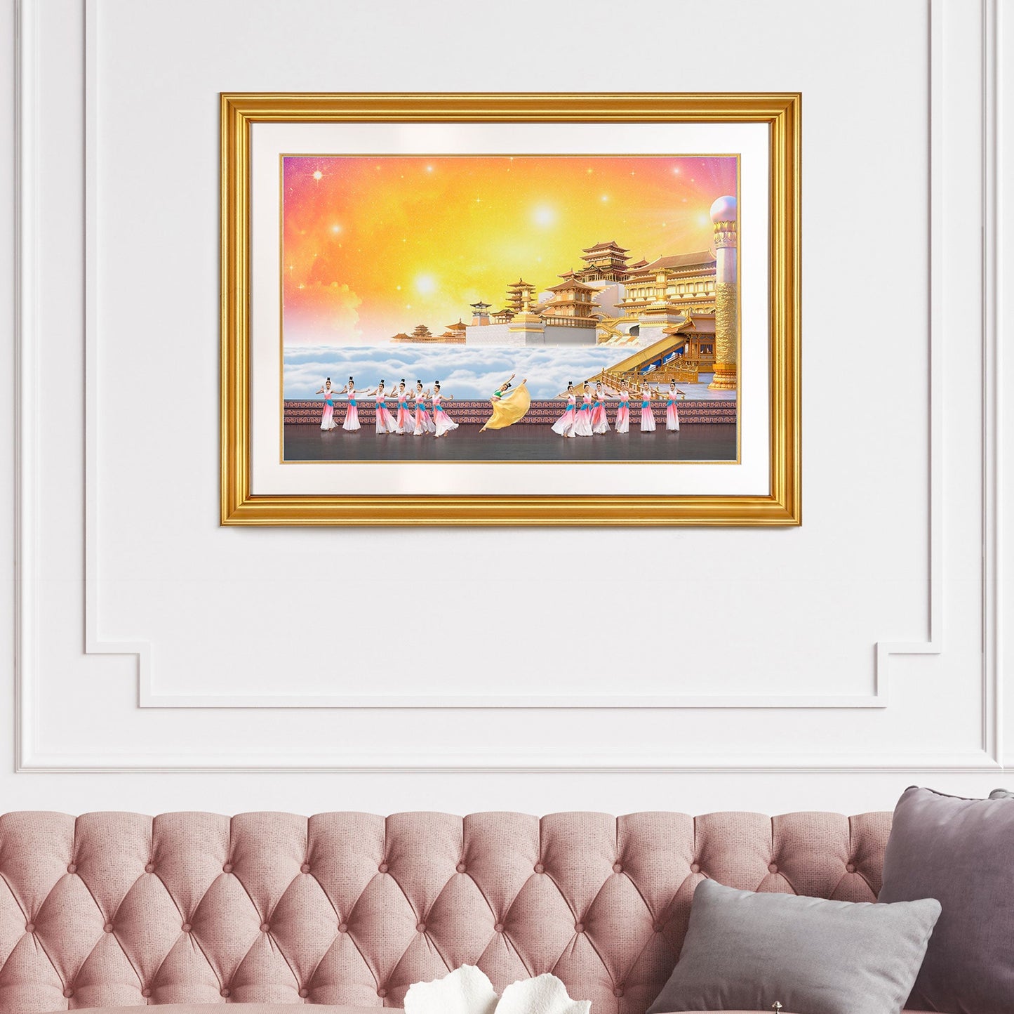 A Heavenly Scene Premium Giclée Print Gold Life Style | Shen Yun Collections