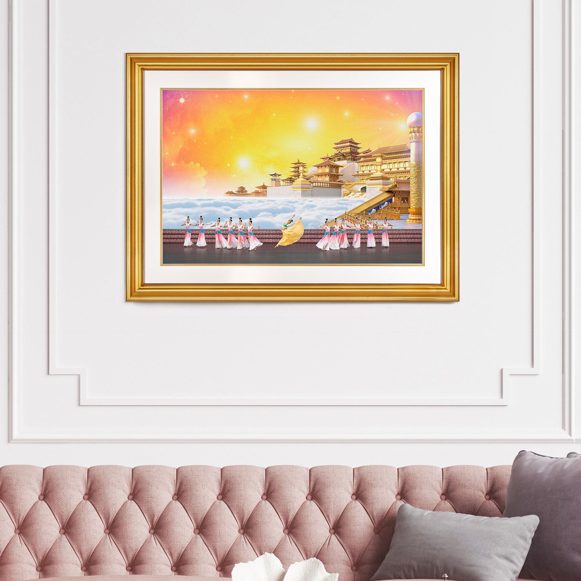 A Heavenly Scene Premium Giclée Print Gold Life Style | Shen Yun Collections
