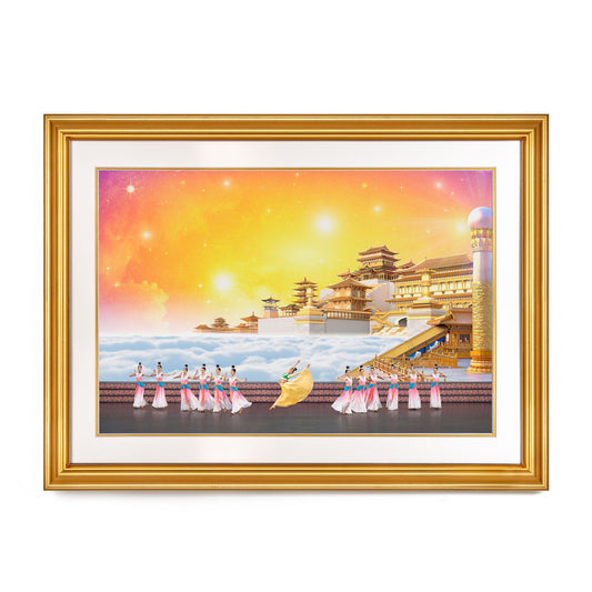 A Heavenly Scene Premium Giclée Print Gold | Shen Yun Collections