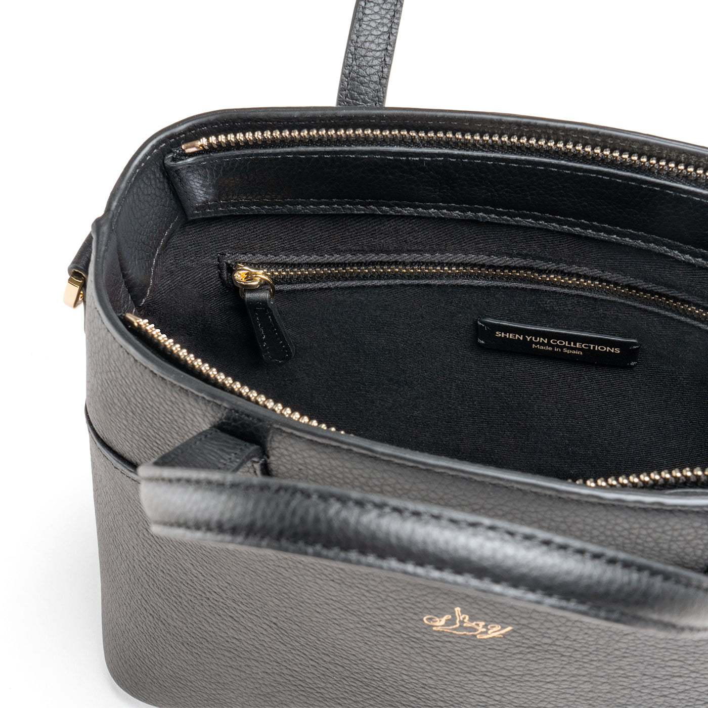 Tang Dynasty Grace Tote Bag - Black - zipper | Shen Yun Shop