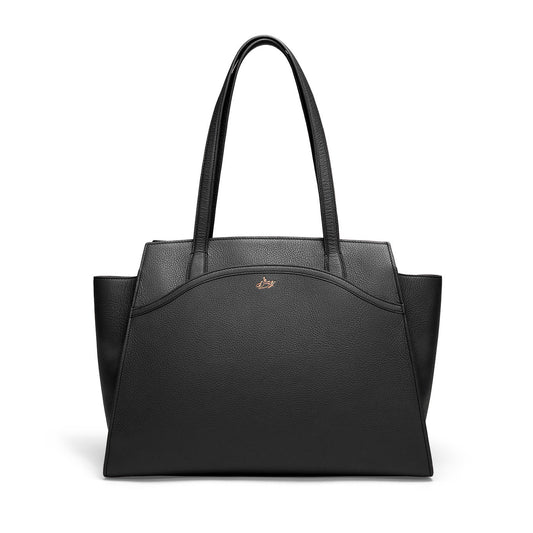 Tang Dynasty Grace Tote Bag - Black - Front View  | Shen Yun Shop