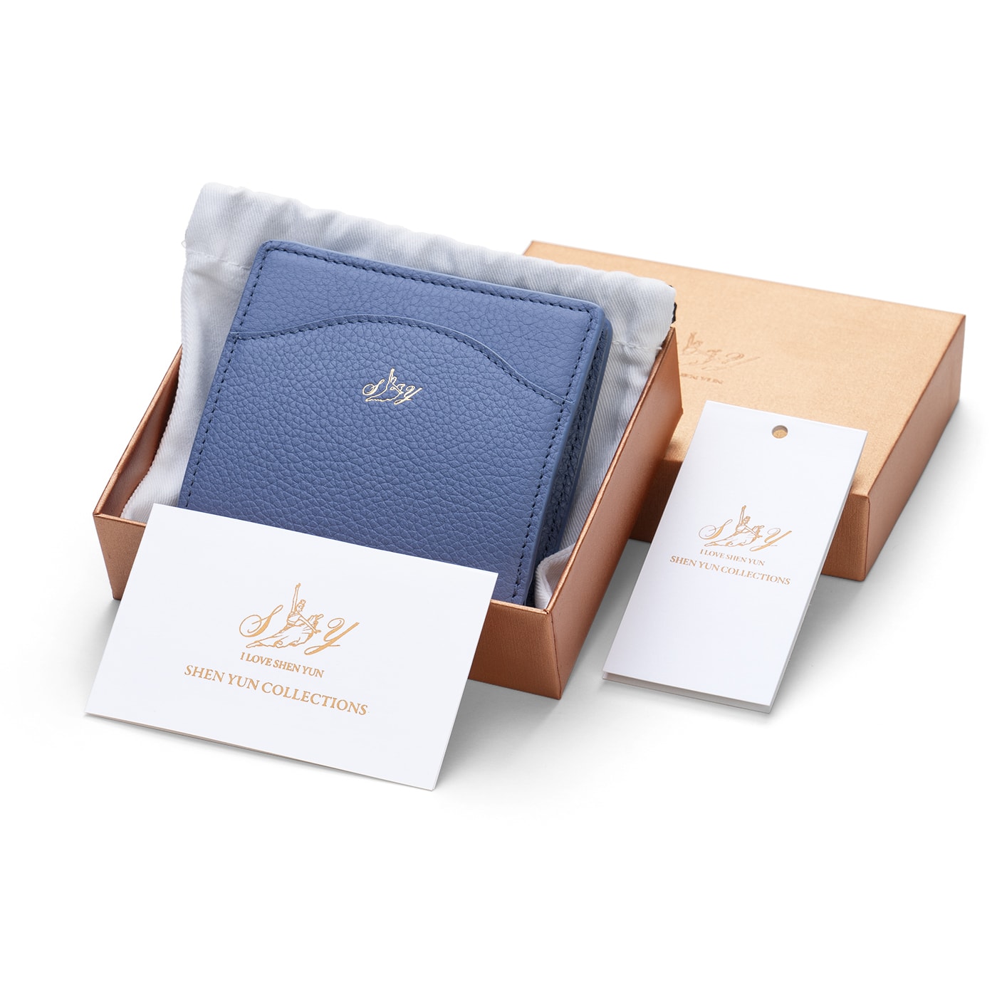 Tang Dynasty Grace Wallet - Cornflower Blue - Front | Shen Yun Shop
